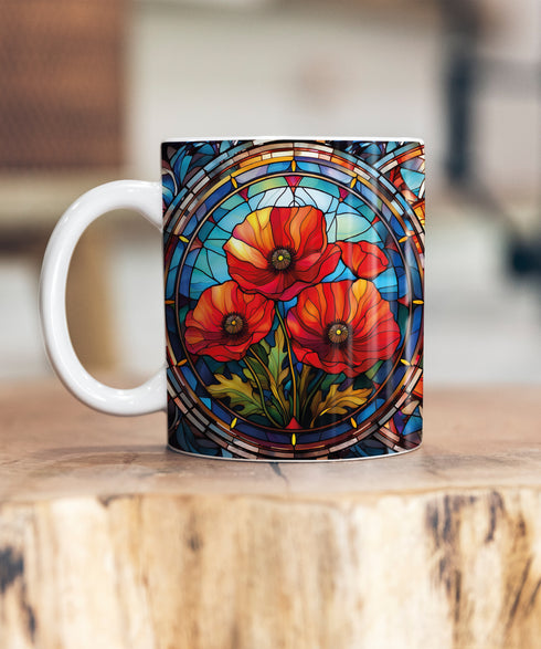 Poppy Suncatcher Artwork Ceramic Mug